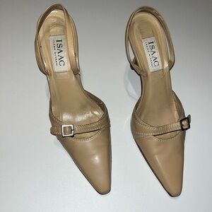 Isaac Mizrahi Beige Slingback Heels